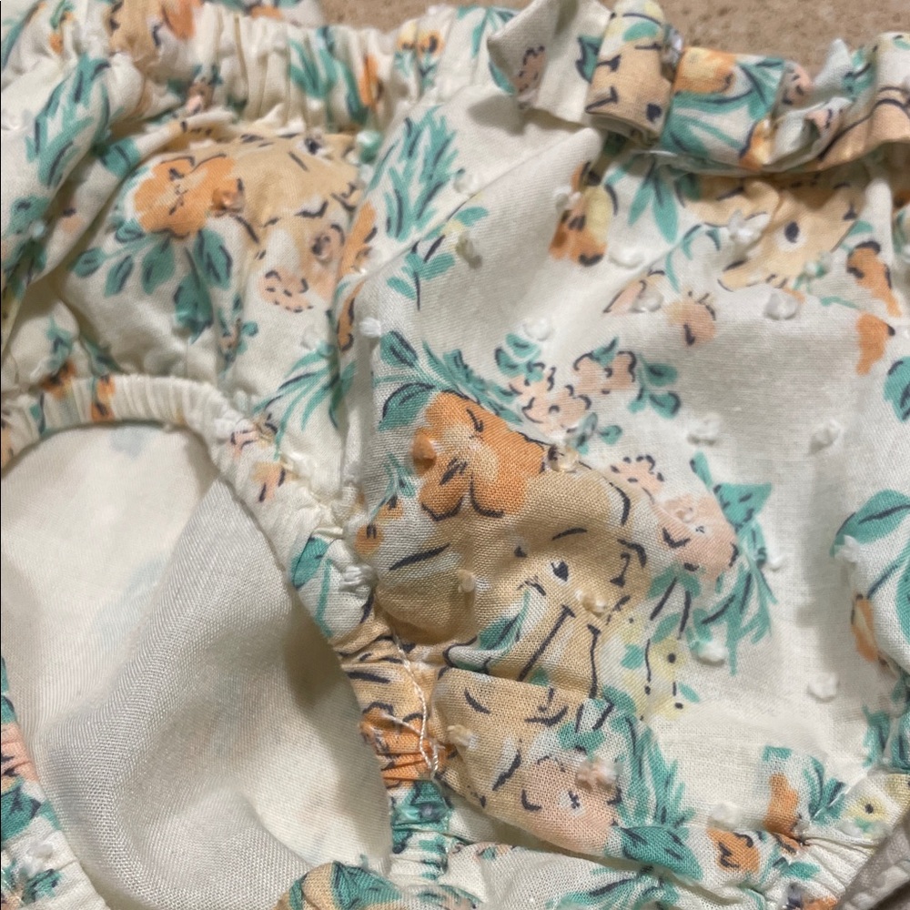 Haute Hippie Infant Cream and Orange Floral Set - Picture 7 of 8